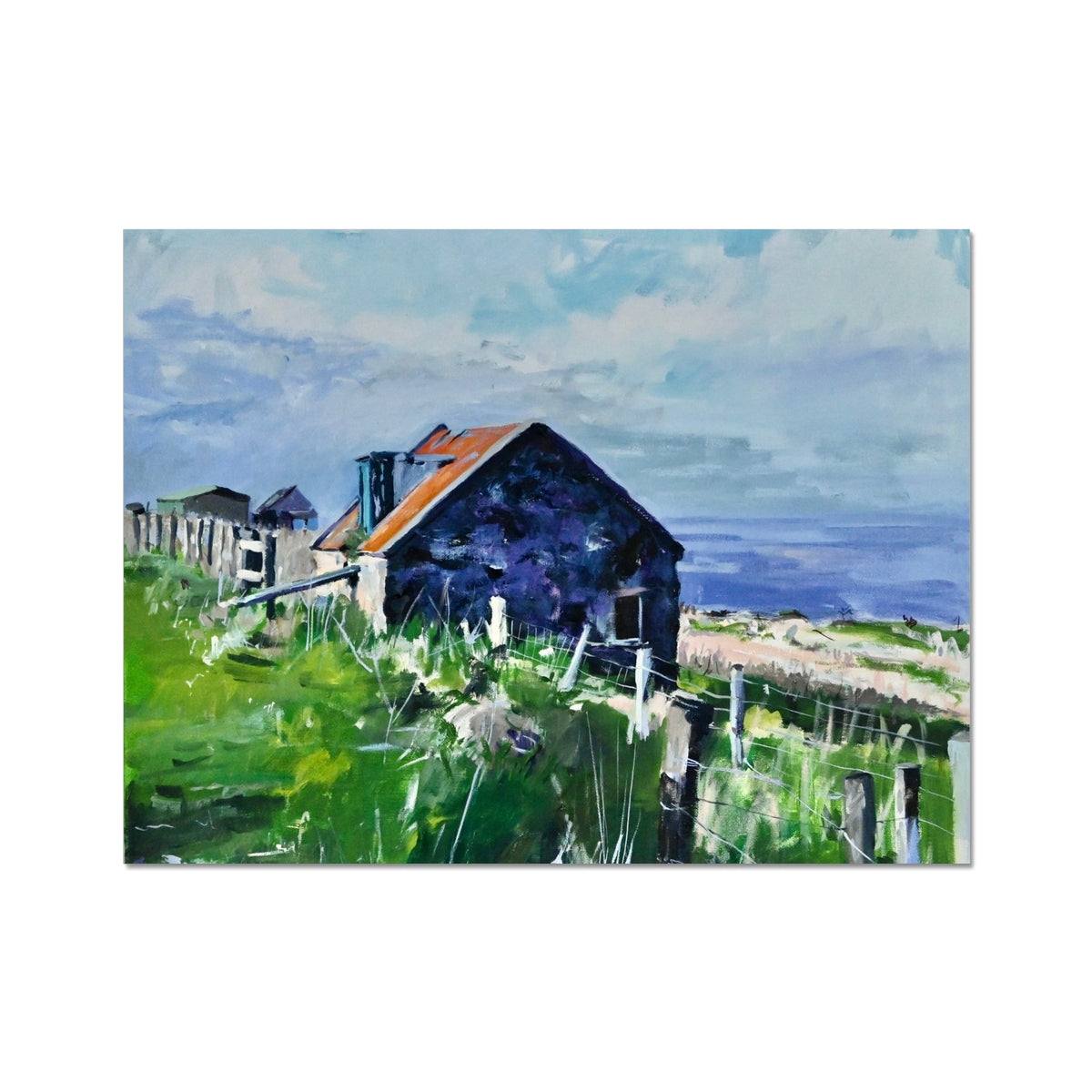 Tin Roof, Geary, Skye, Fine Art Print Framed Print