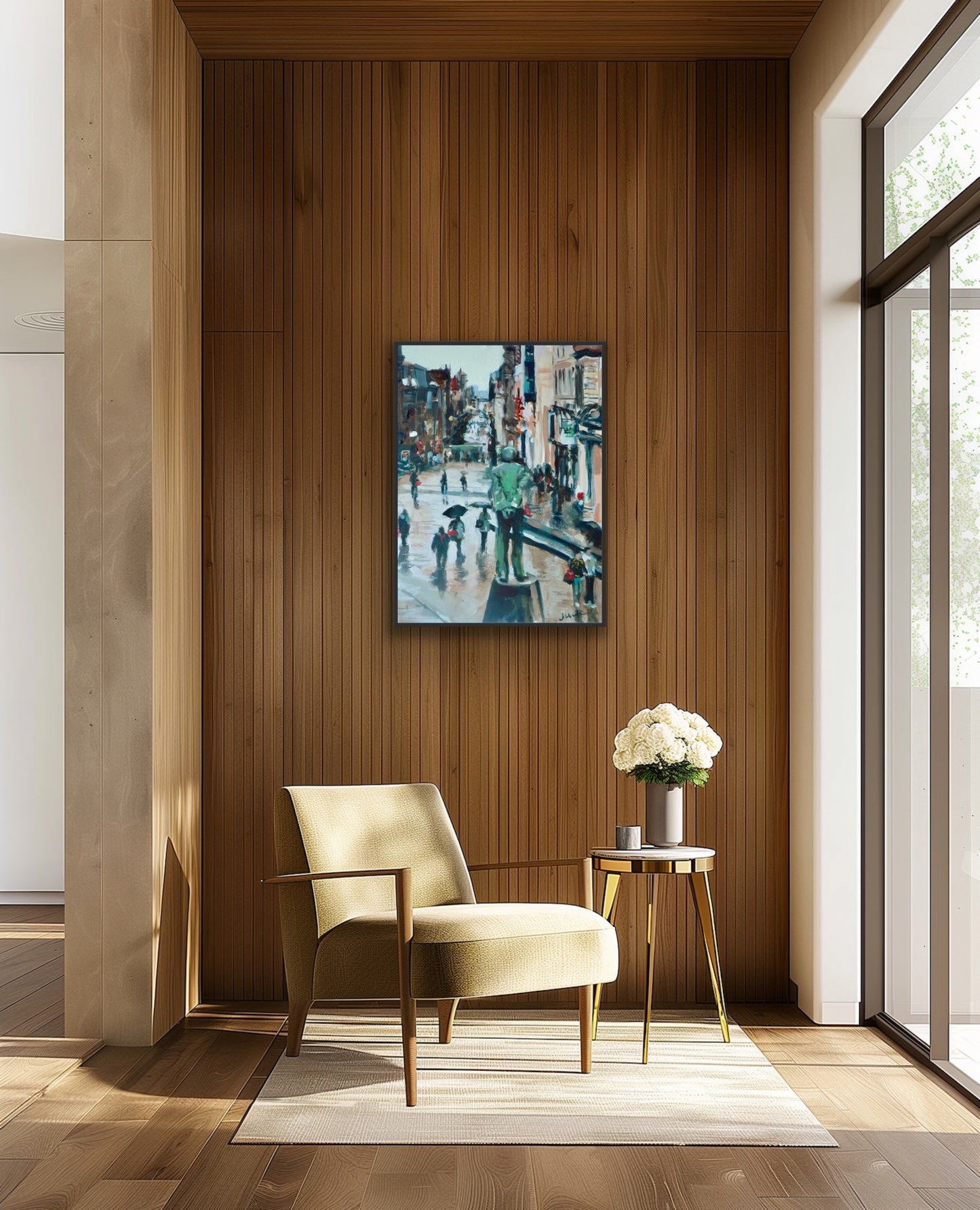 Donald Dewar, Glasgow, Fine Art Print on Canvas