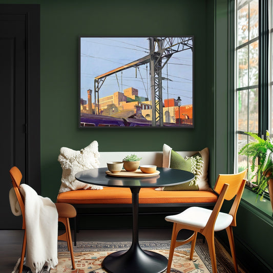 Coming into Central Train Station, Fine Art Canvas Print