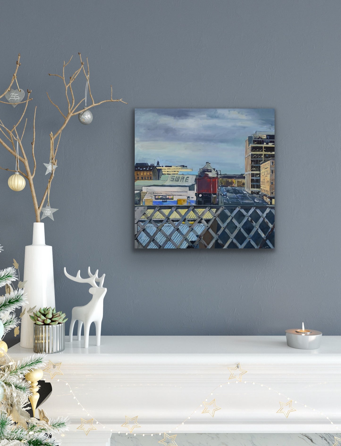 Tradeston, Railway Bridge, Fine Art Canvas Print