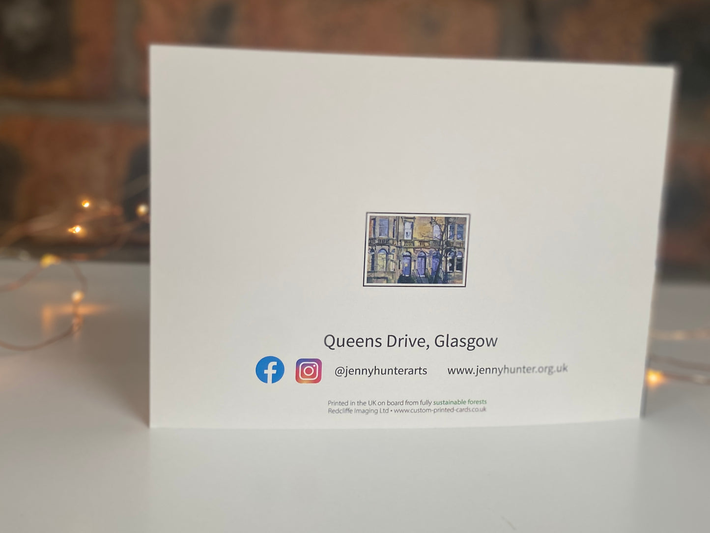 Queens Drive, Glasgow, Greeting Card