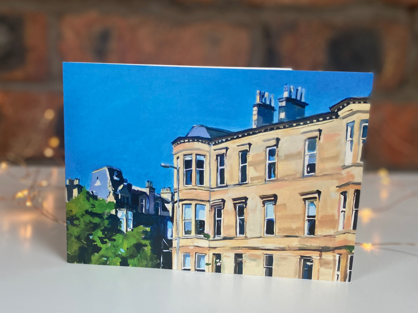Shadows, Queens Drive Glasgow, Greeting Card