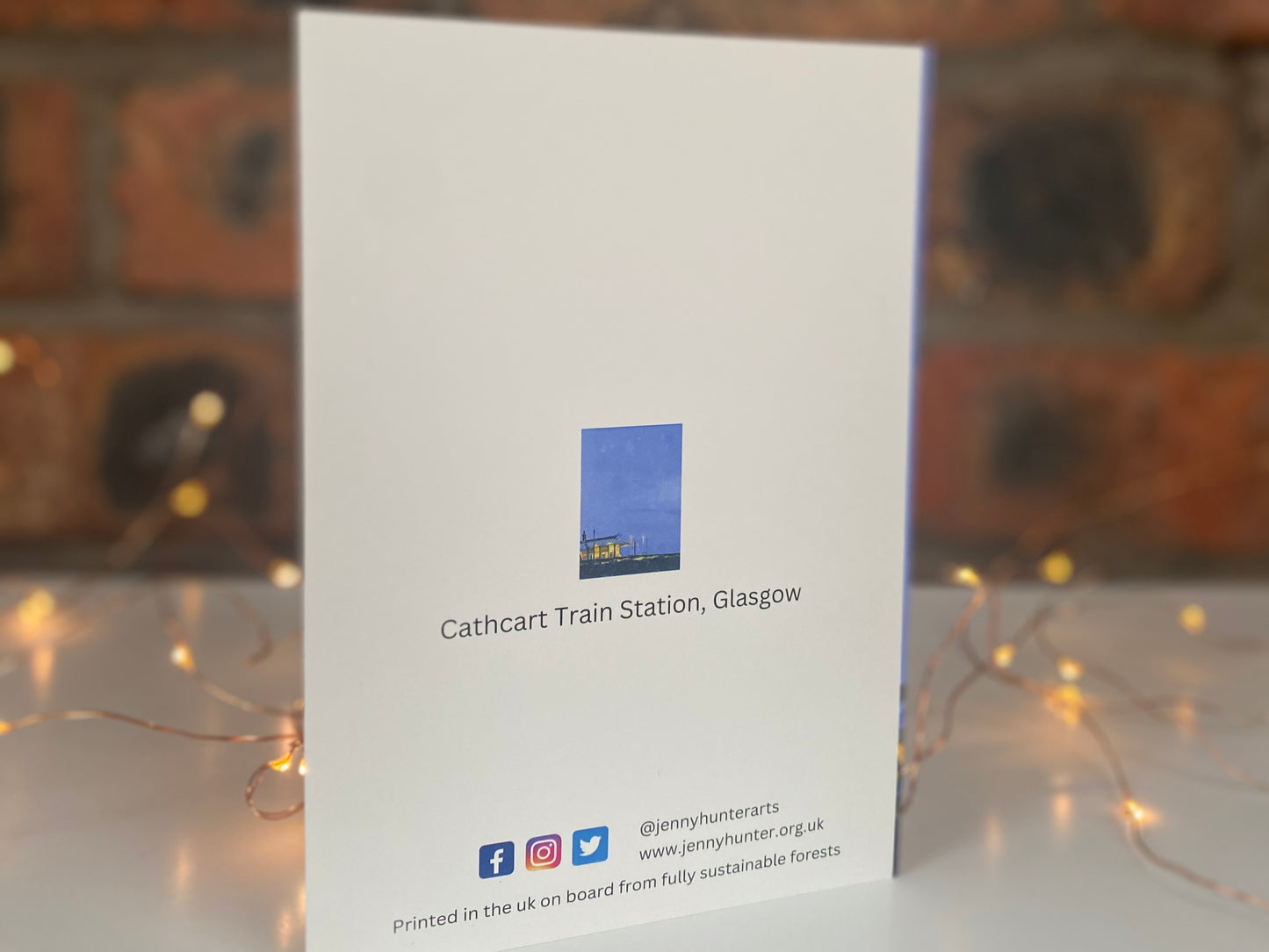 Cathcart Train Station, Glasgow, Greeting Card