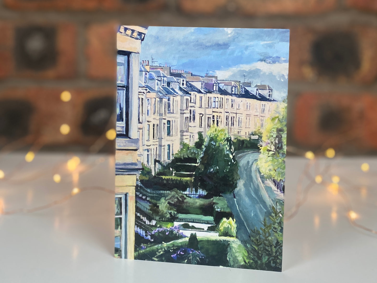Hayburn Crescent, Glasgow, Greeting Card