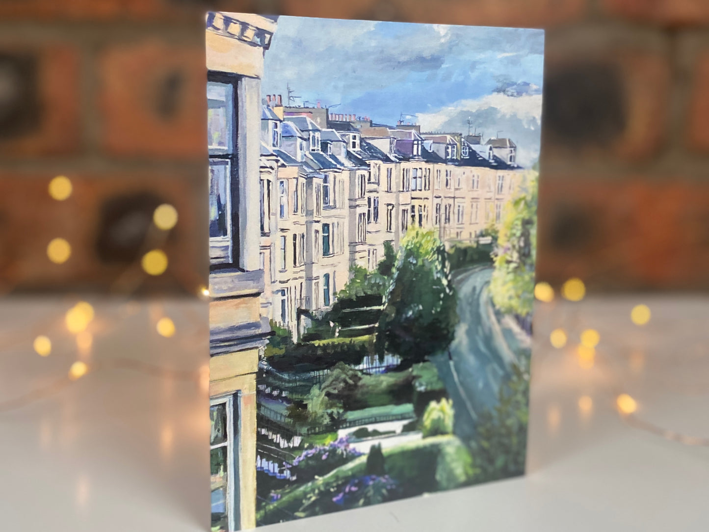 Hayburn Crescent, Glasgow, Greeting Card