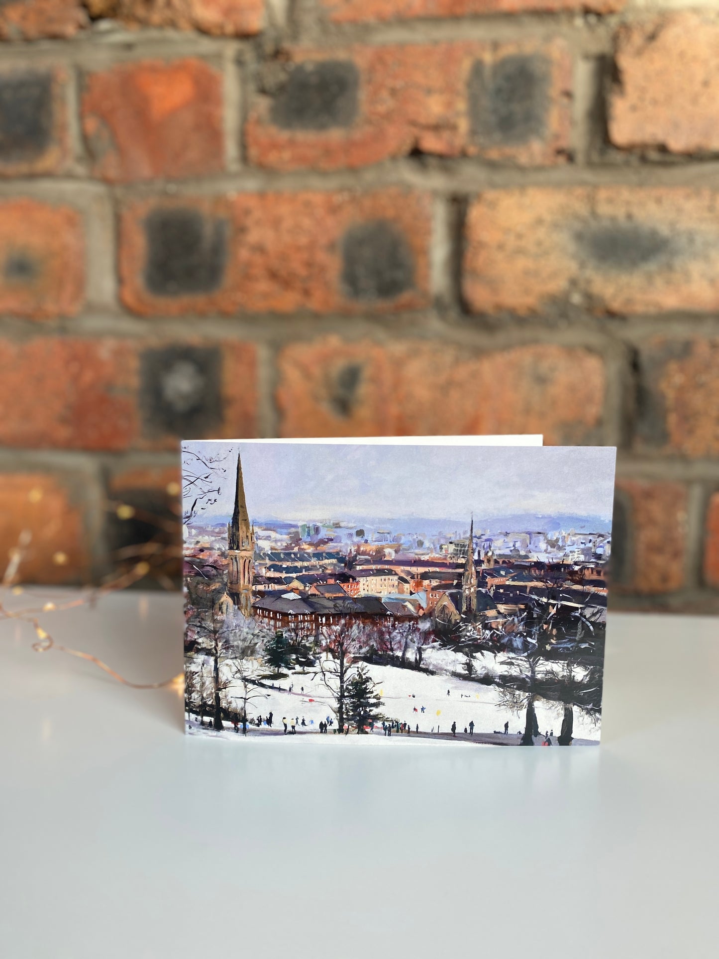 Queens Park In the Snow, Glasgow Park, Greeting Card