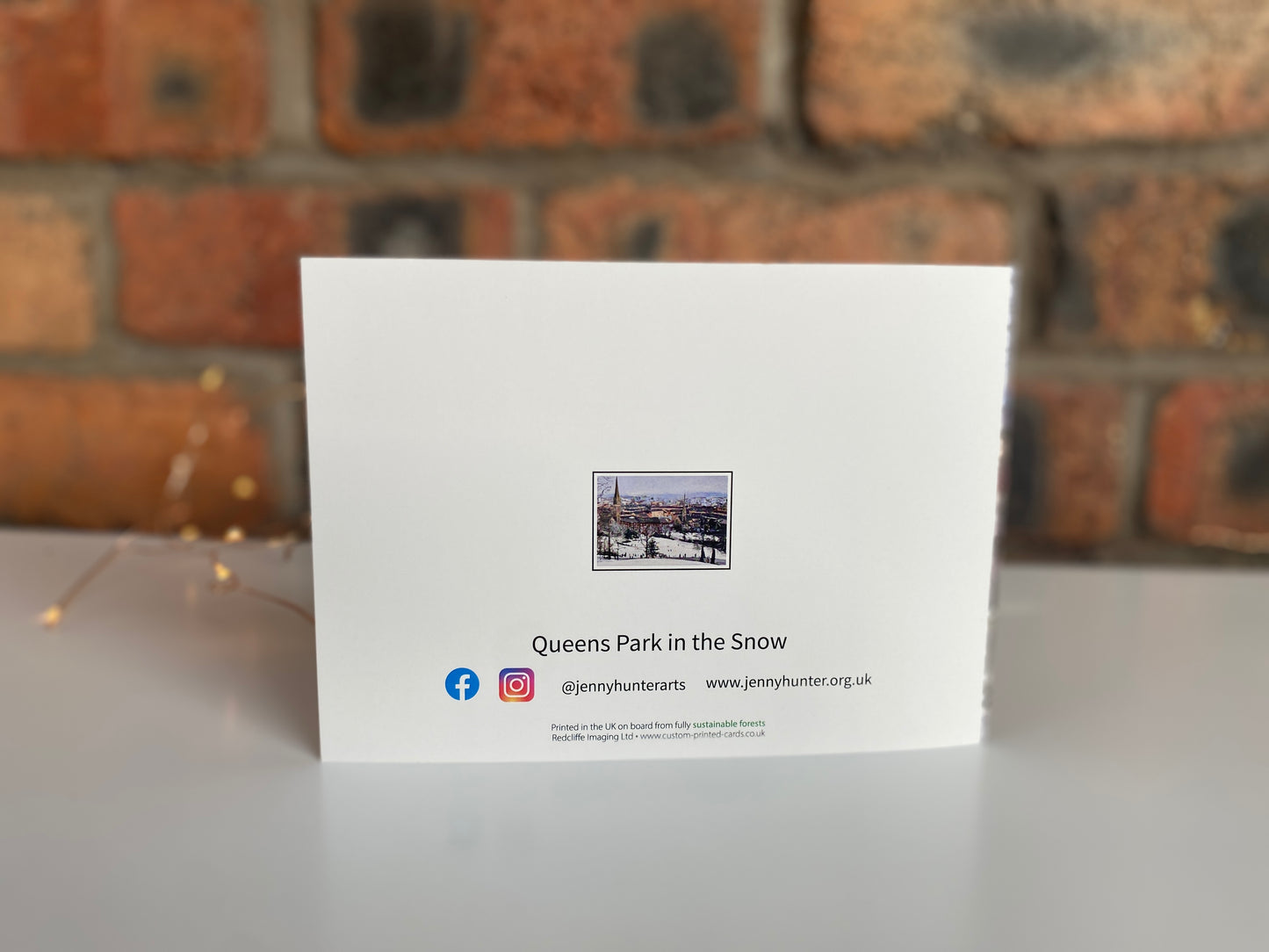 Queens Park In the Snow, Glasgow Park, Greeting Card