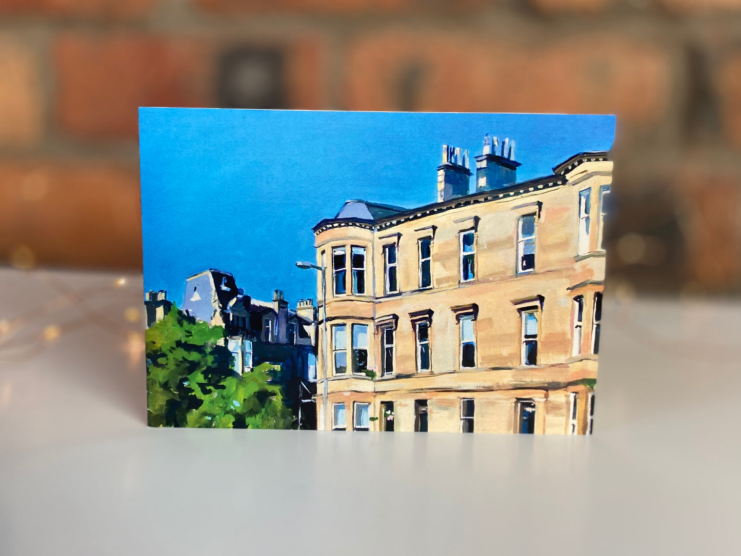 Shadows, Queens Drive Glasgow, Greeting Card