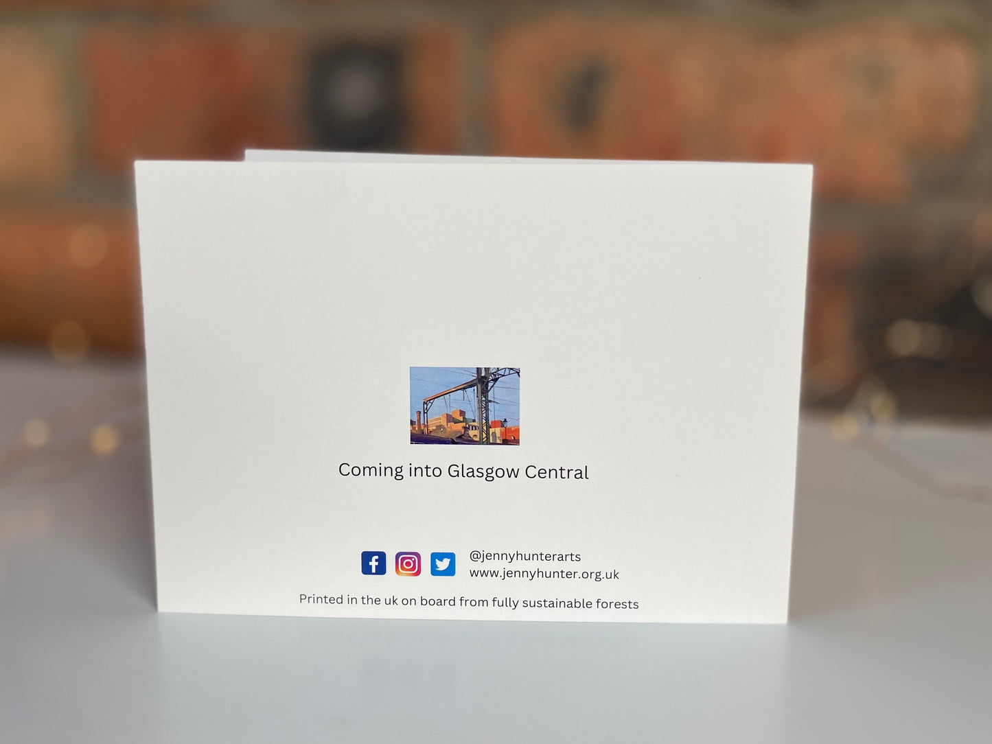 Coming Into Central, Greeting Card