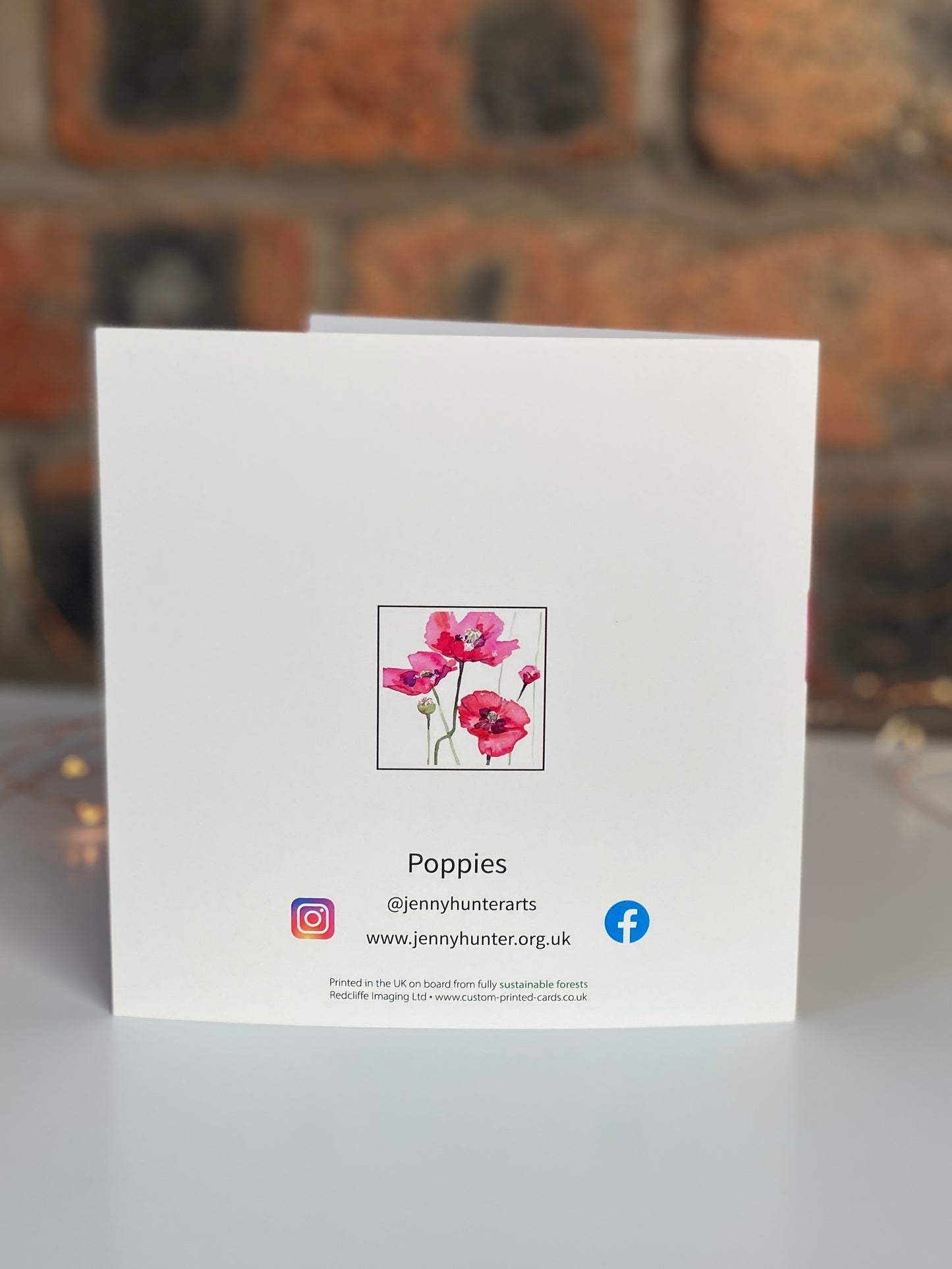 Red Poppies, greeting card