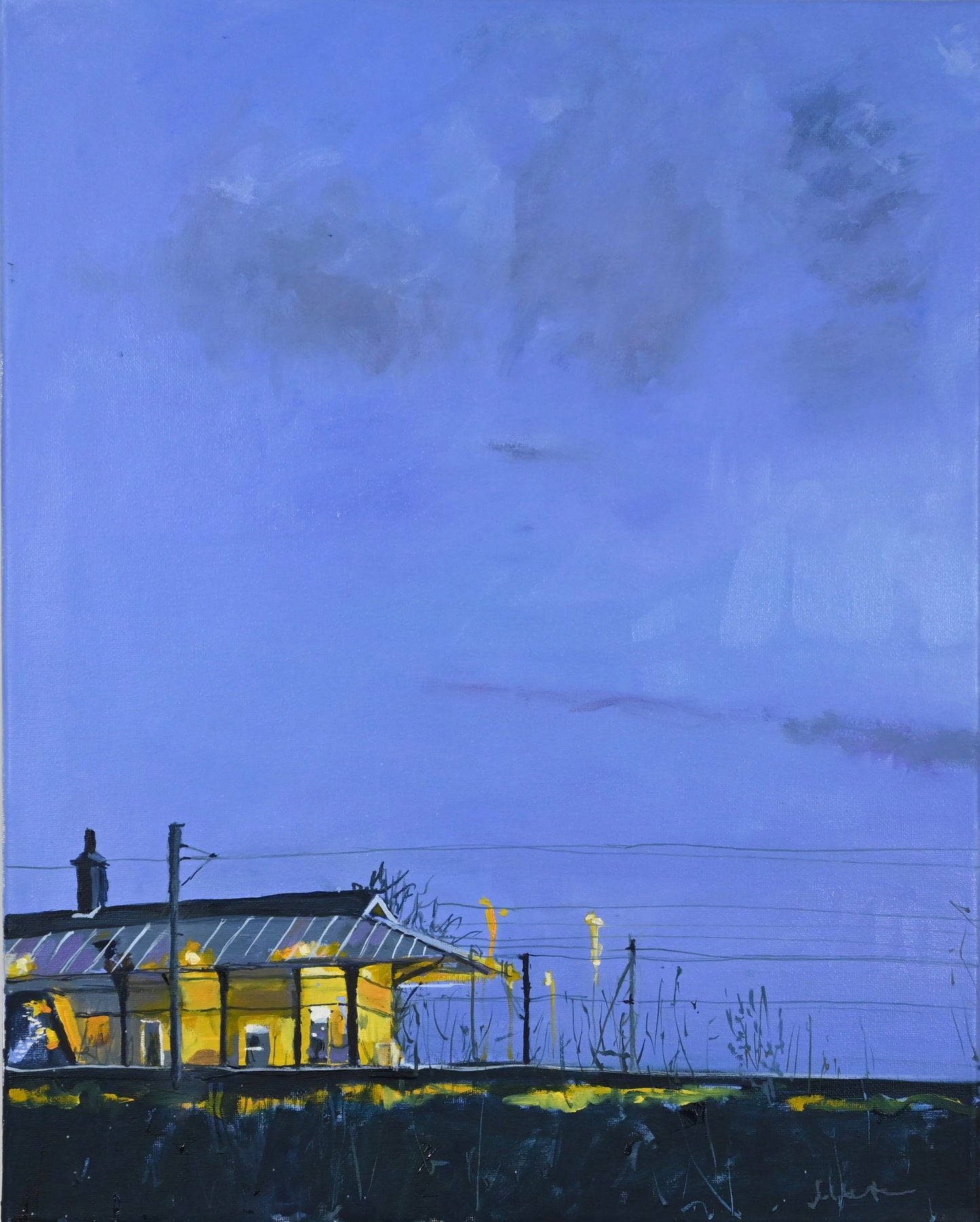Cathcart Train Station, Oil on Canvas