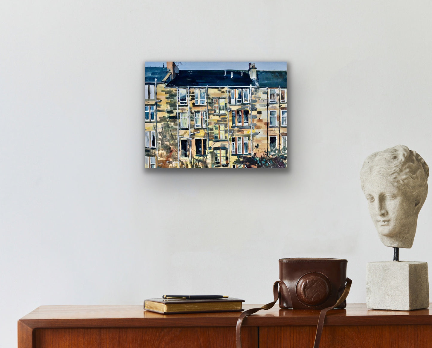 Back Court Tenements, Glasgow, Fine Art Print on Canvas