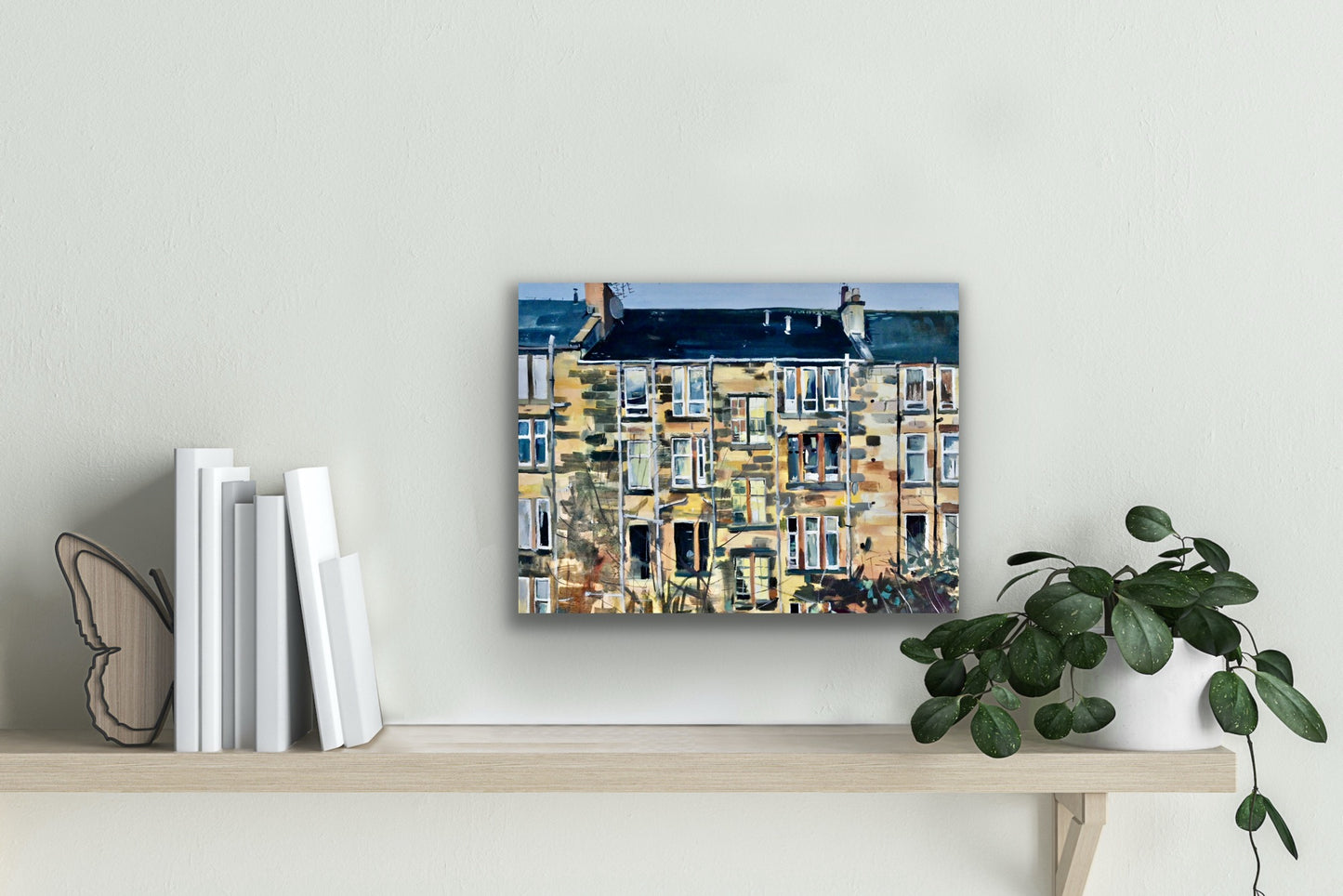 Back Court Tenements, Glasgow, Fine Art Print on Canvas