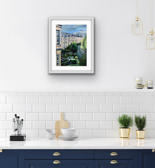 Hayburn Crescent, Glasgow, Fine Art Print on Paper
