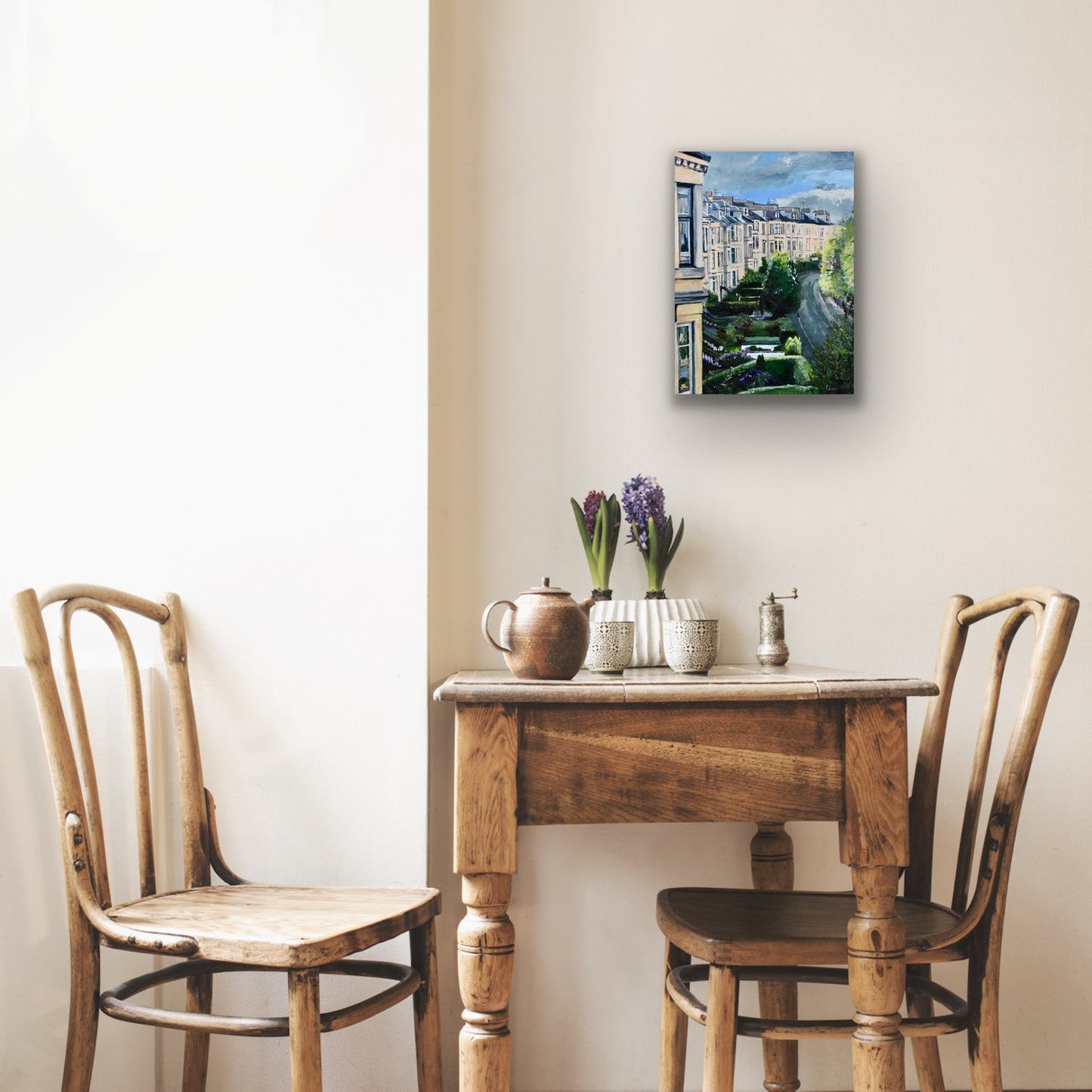 Hayburn Crescent, Glasgow, Fine Art Print on Canvas