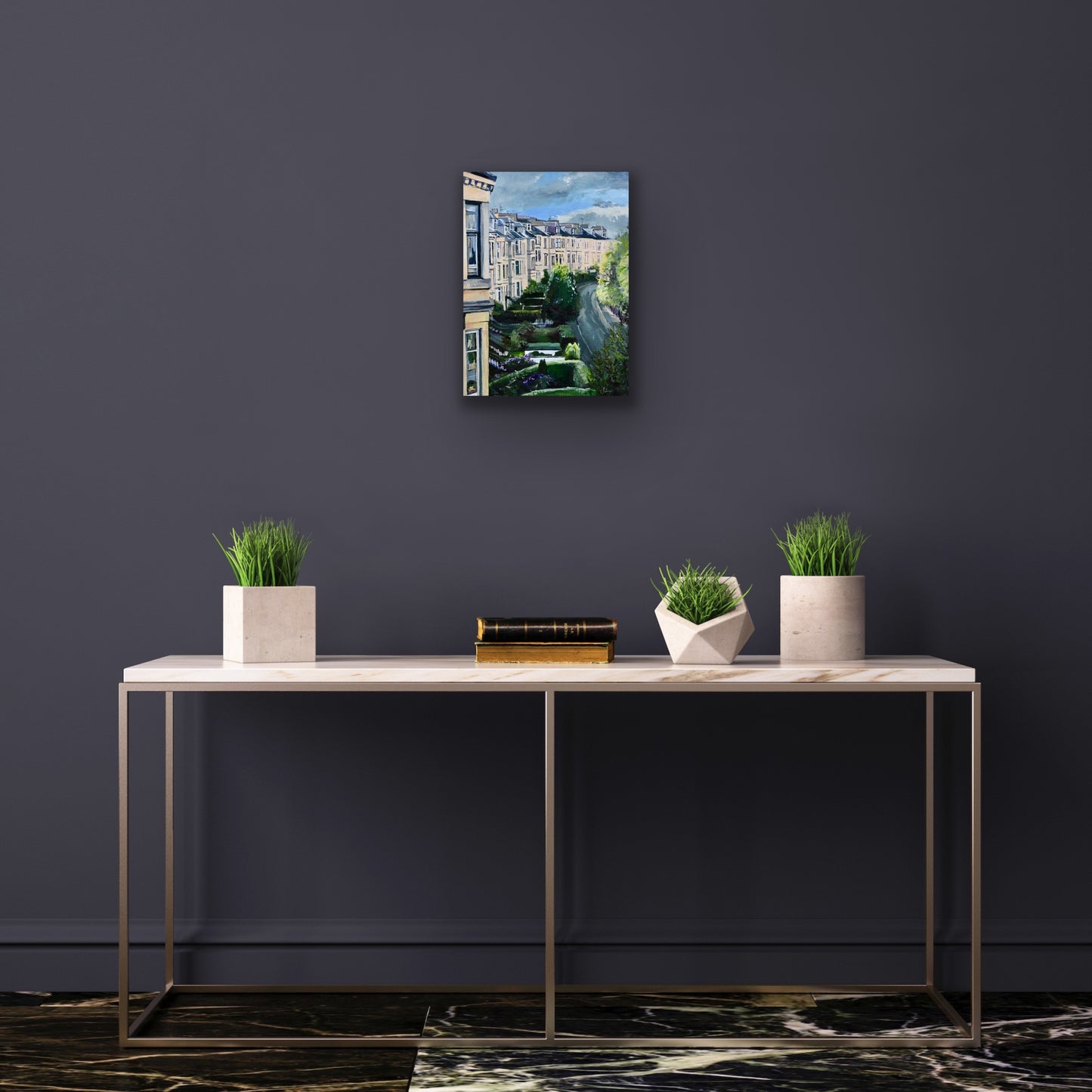 Hayburn Crescent, Glasgow, Fine Art Print on Canvas
