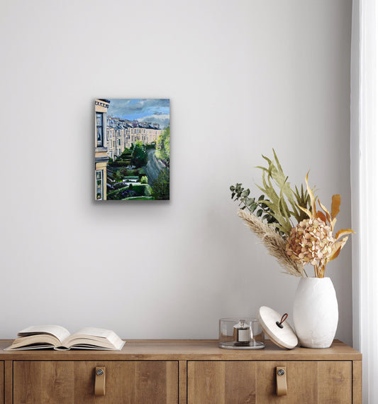 Hayburn Crescent, Glasgow, Fine Art Print on Canvas