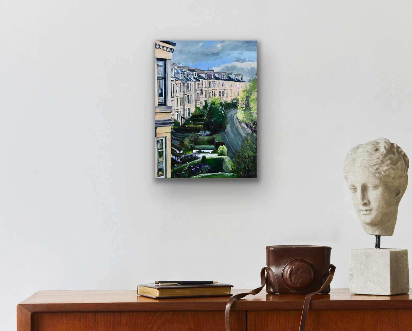 Hayburn Crescent, Glasgow, Fine Art Print on Canvas
