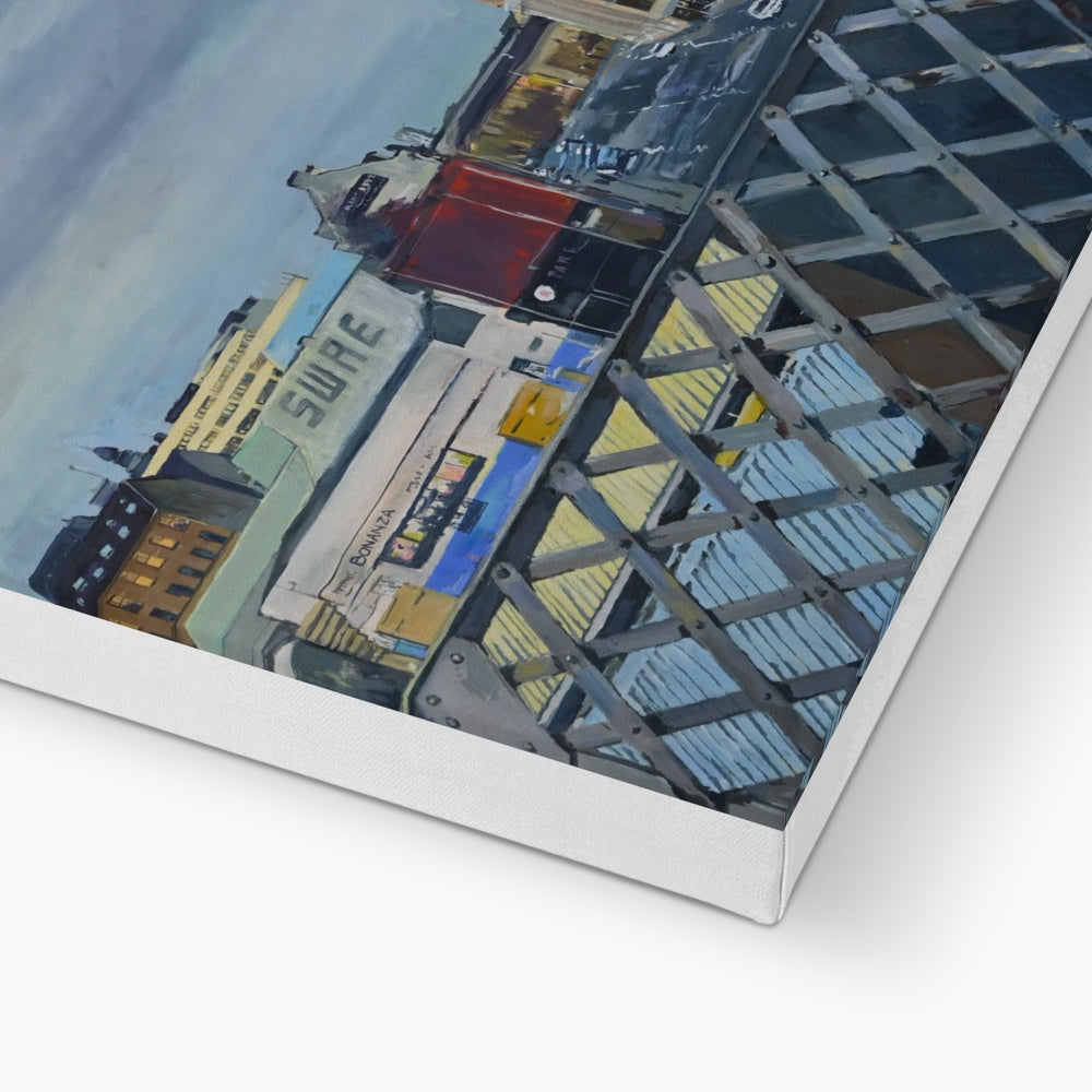 Tradeston, Railway Bridge, Fine Art Canvas Print