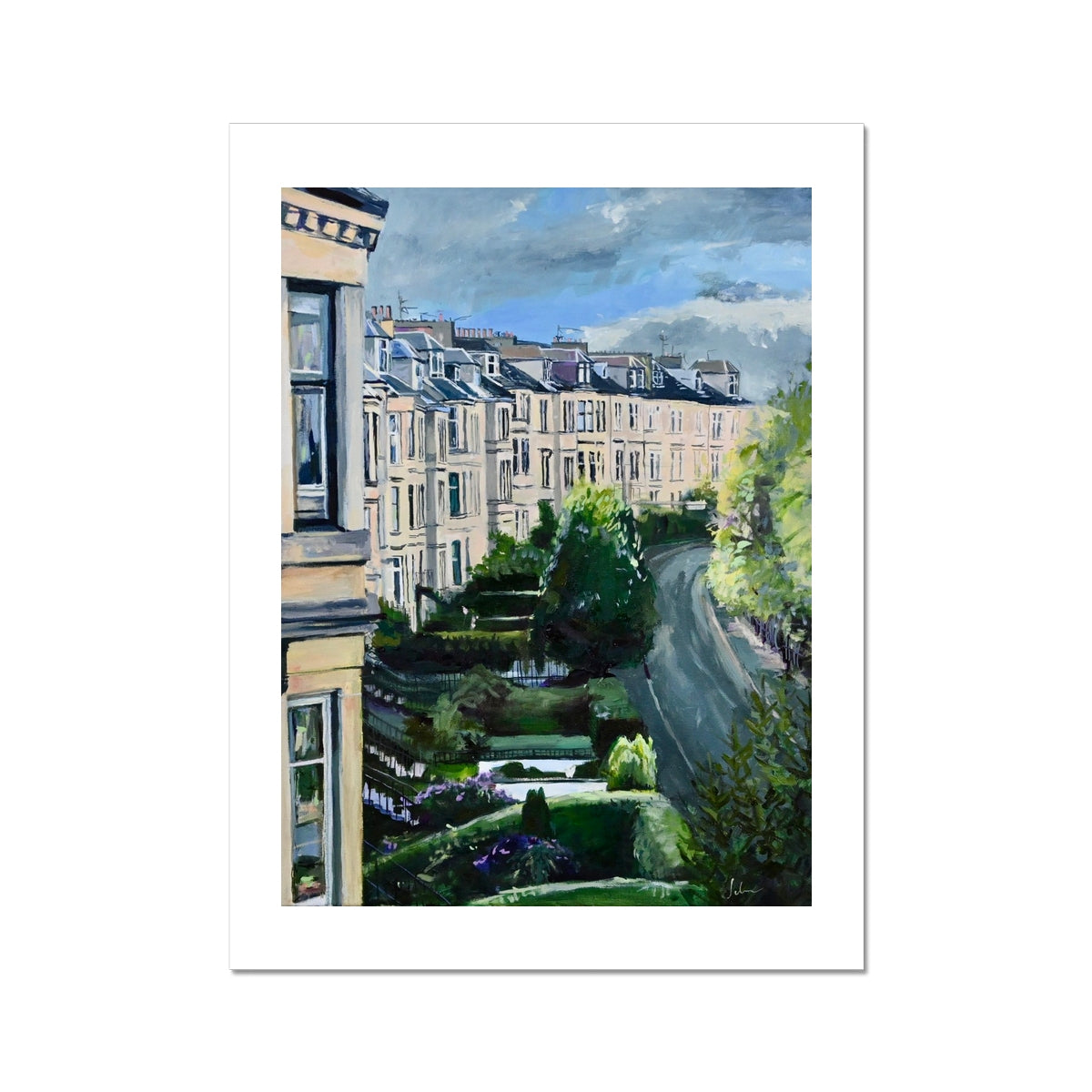 Hayburn Crescent, Glasgow, Fine Art Print on Paper