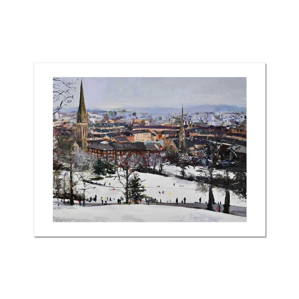 Queens Park In the Snow, Glasgow Park, Fine Art Print