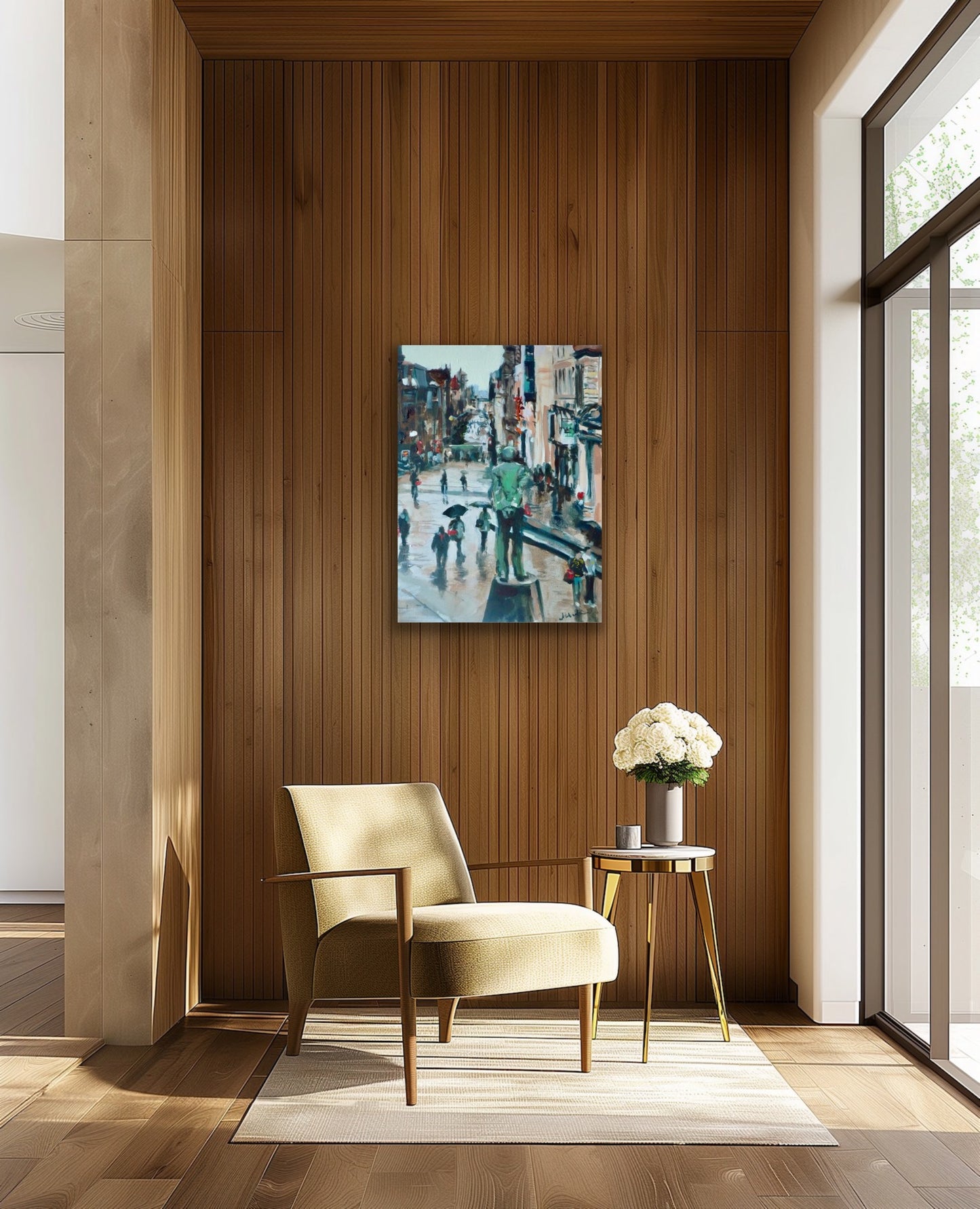 Donald Dewar, Glasgow, Fine Art Print on Canvas