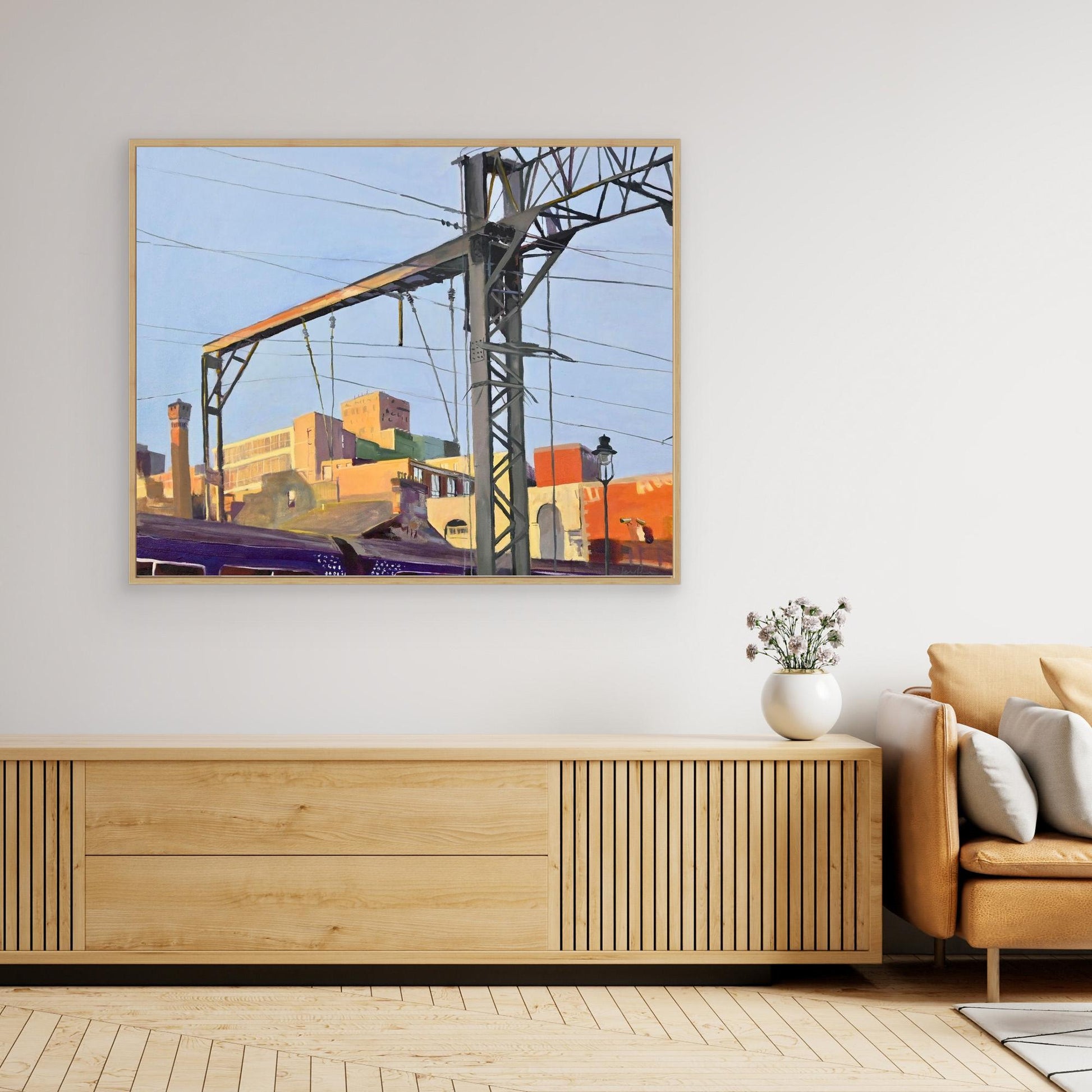 Coming into Central Train Station, Fine Art Canvas Print