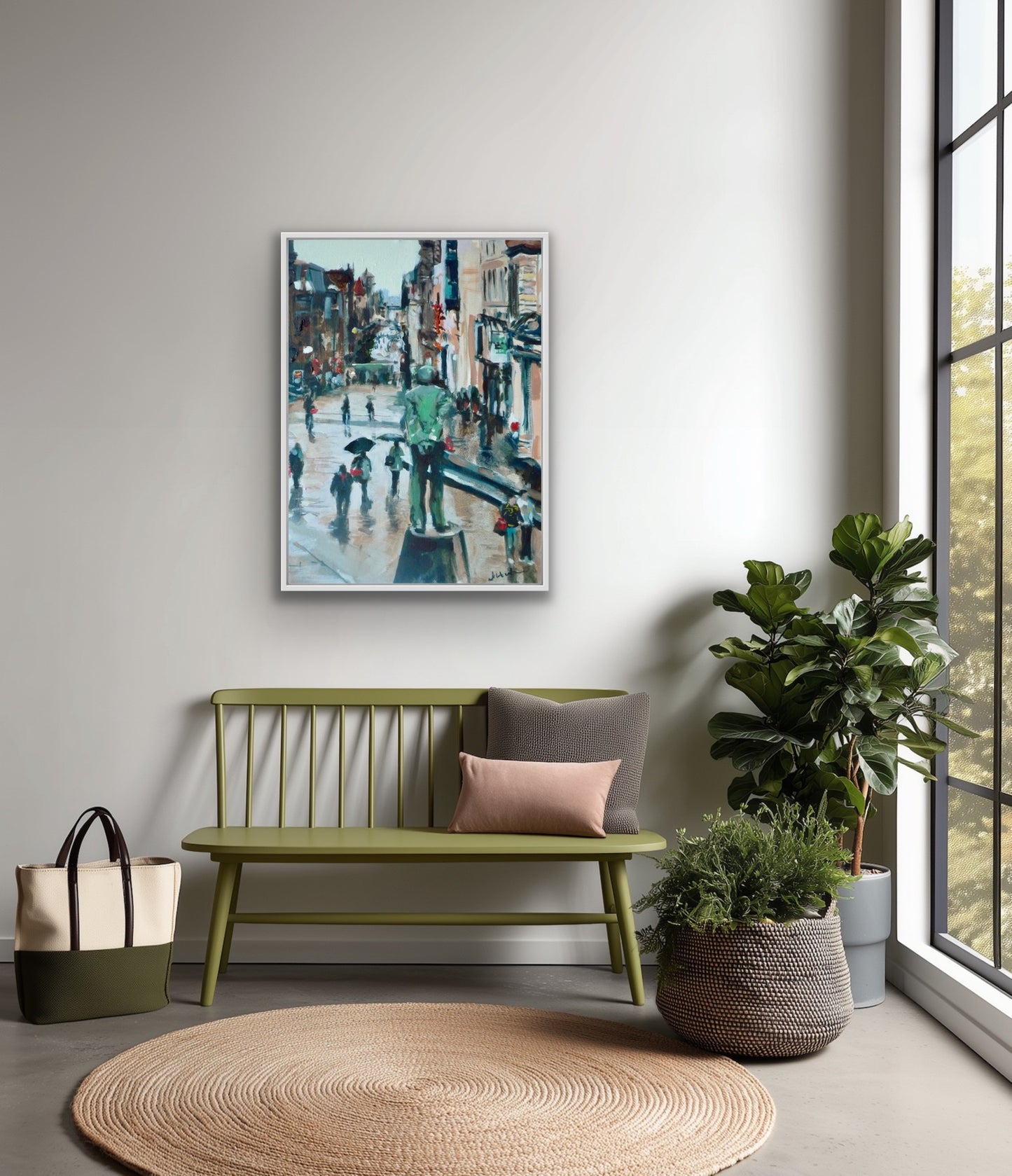 Donald Dewar, Glasgow, Fine Art Print on Canvas