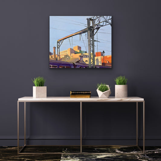 Coming into Central Train Station, Fine Art Canvas Print