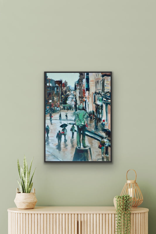 Donald Dewar, Glasgow, Fine Art Print on Canvas