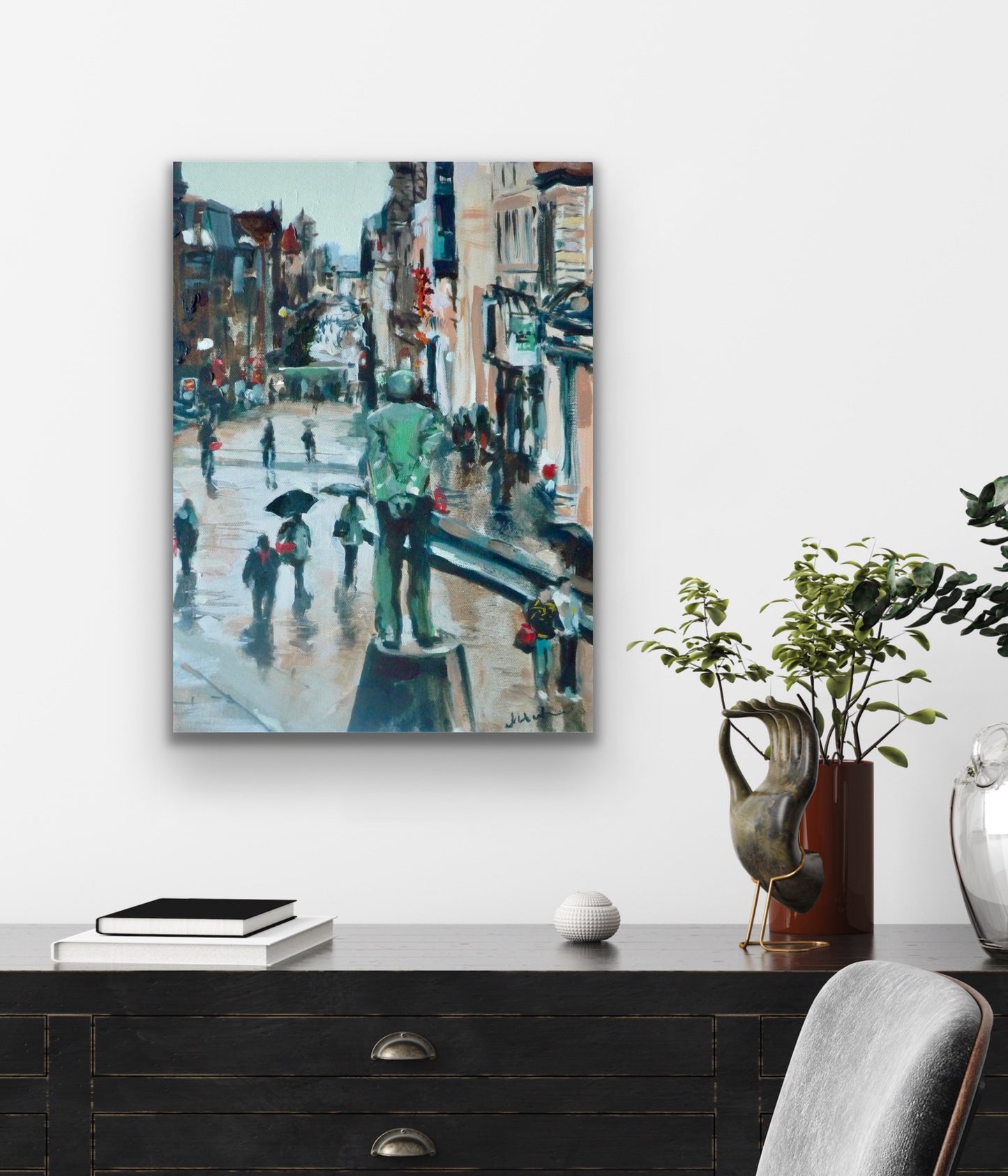 Donald Dewar, Glasgow, Fine Art Print on Canvas