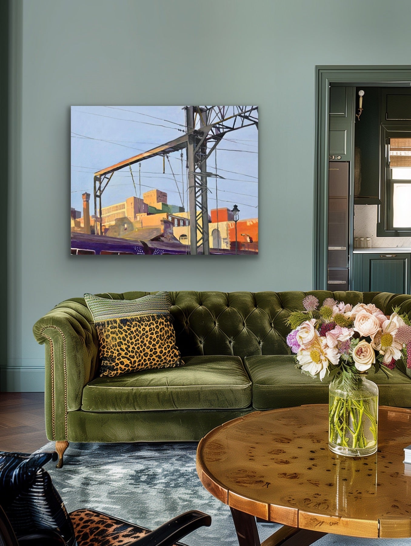 Coming into Central Train Station, Fine Art Canvas Print