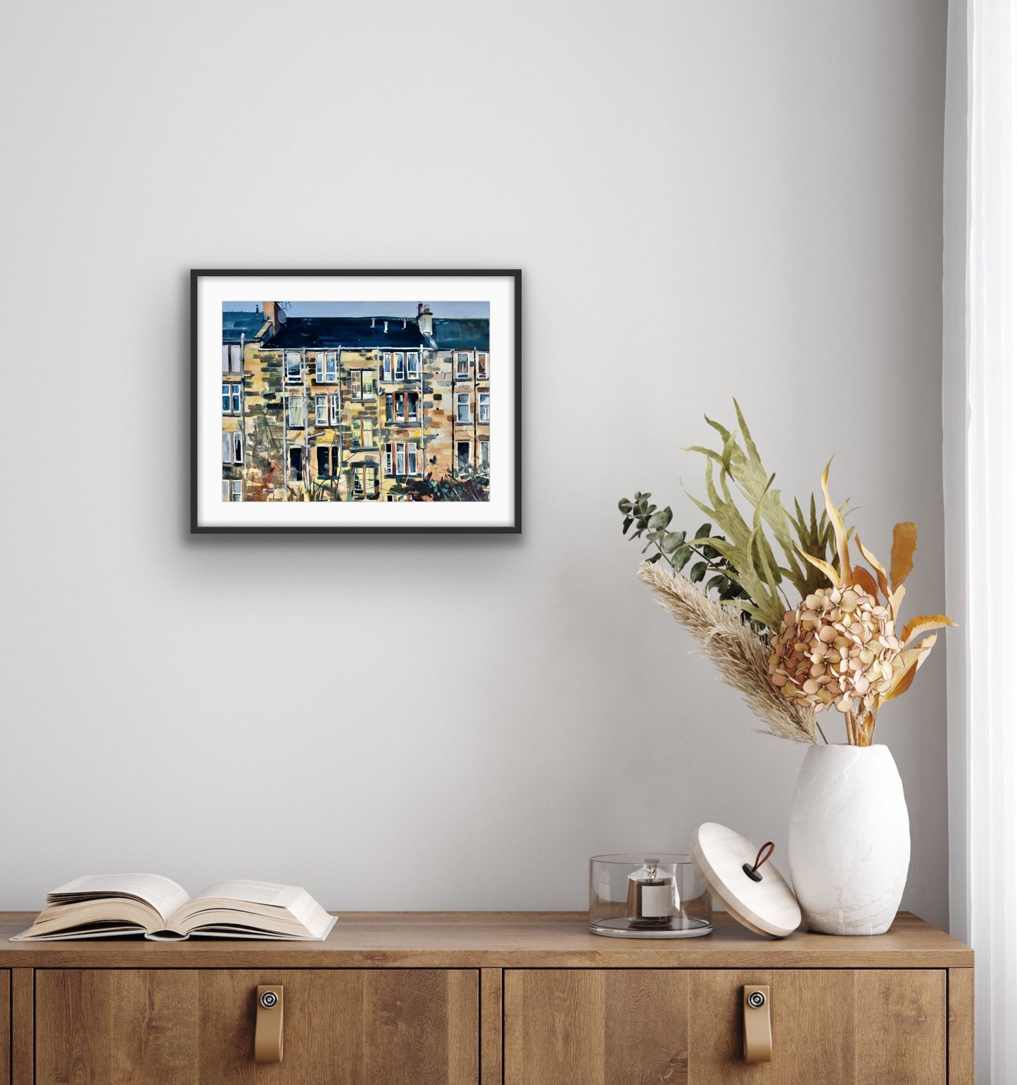 Back Court Tenements, Glasgow, Fine Art Print on Paper