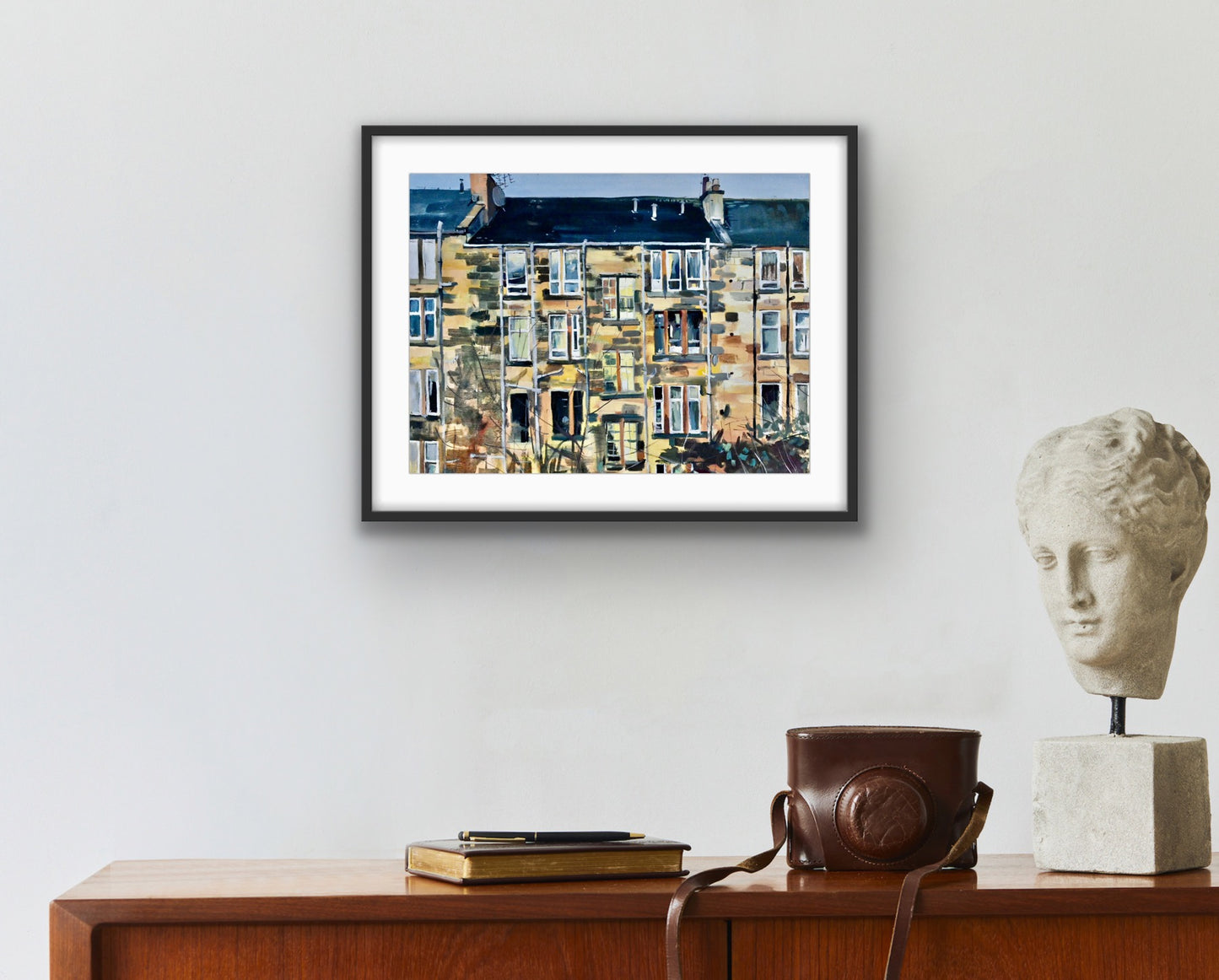 Back Court Tenements, Glasgow, Fine Art Print on Paper