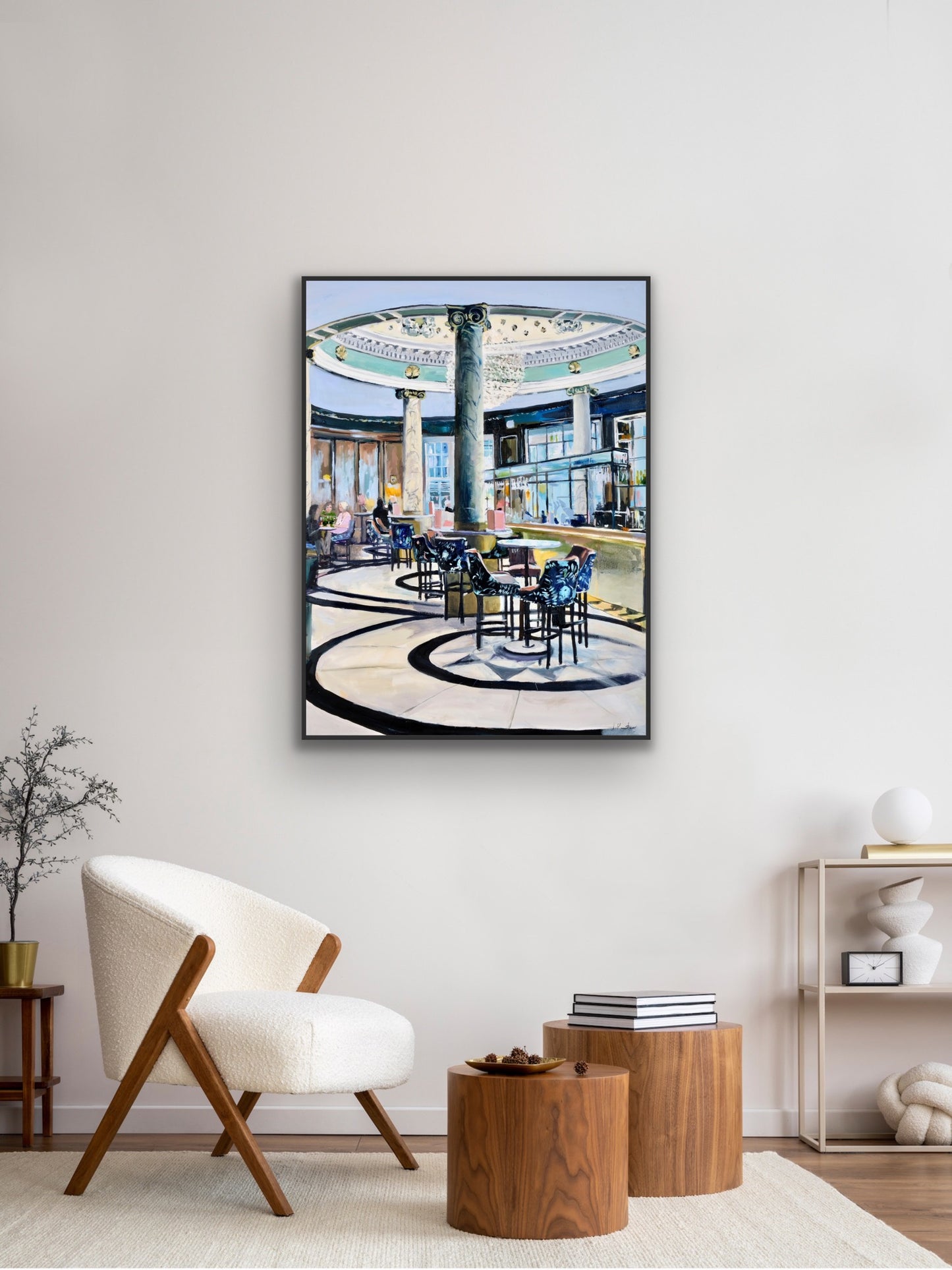 Champagne Bar, Glasgow Central, Fine Art Print on Canvas