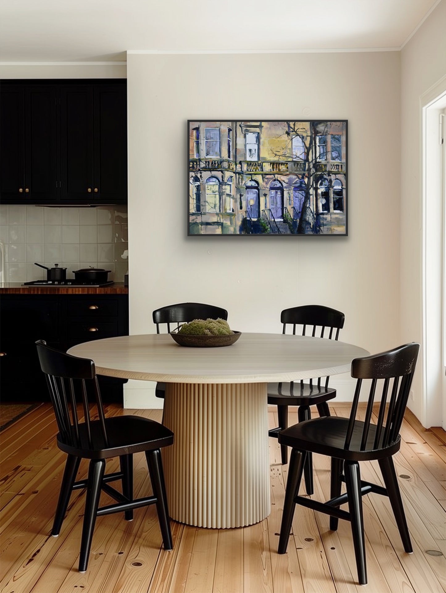 Queens Drive, Victorian Building, Fine Art Print on Canvas