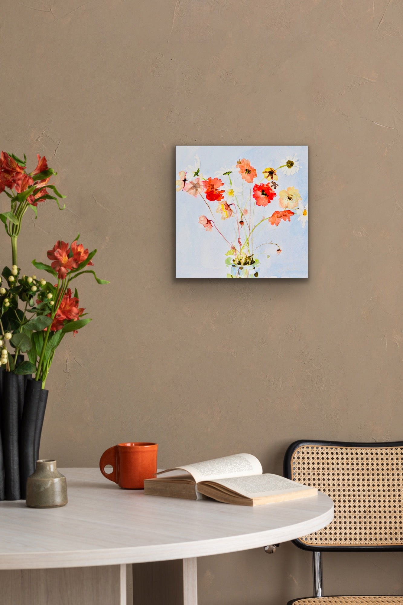 Wild Flowers, Gardening joy, Fine Art Print on Canvas