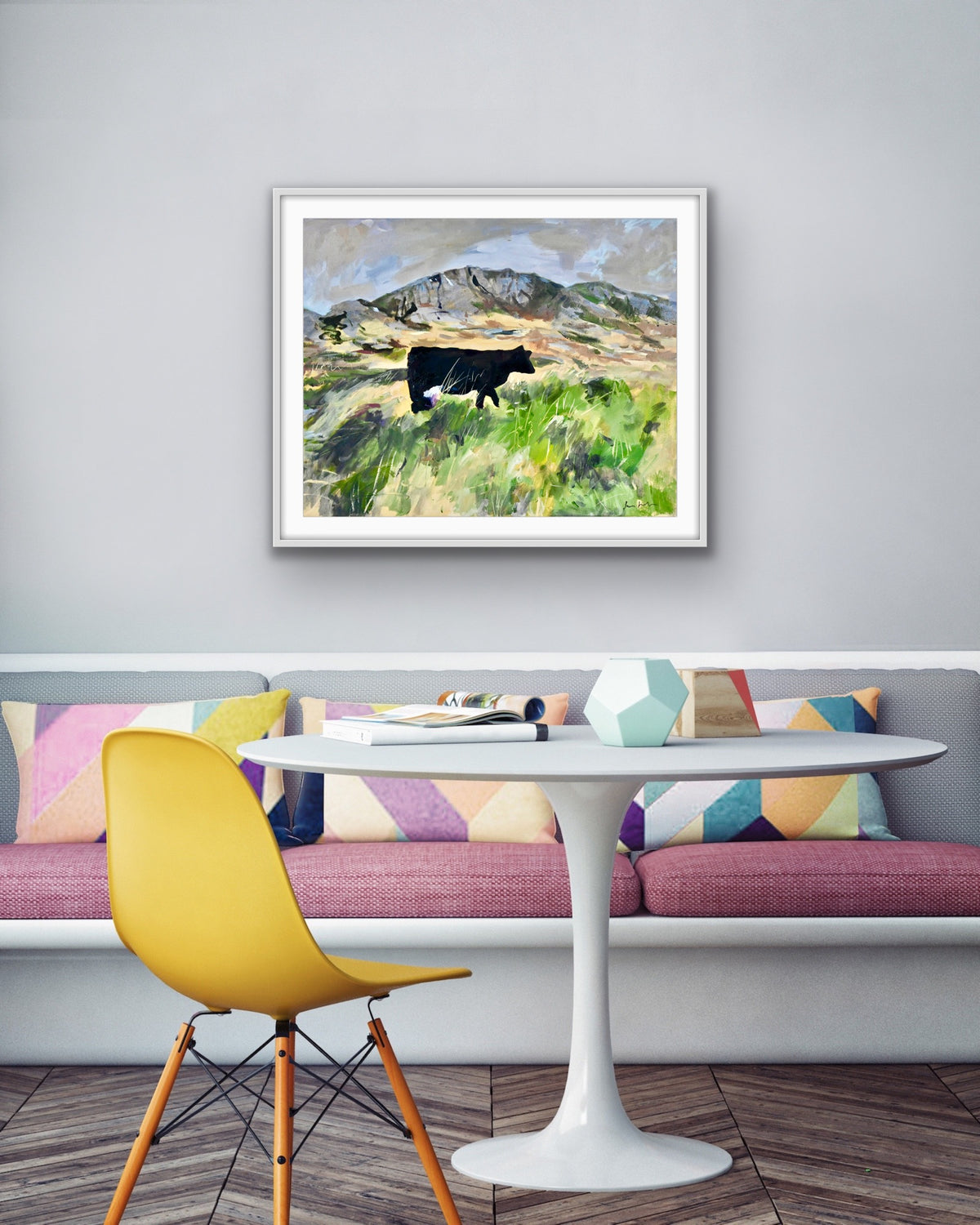 Colonsay Cow, Scottish Island | Fine Art Print on Paper | Highland Cow Hebridean Landscape | Jenny Hunter