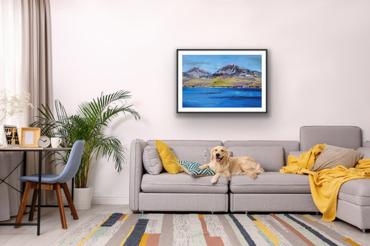 The Paps of Jura, Isle of Islay: Fine Art Print on Canvas from an Original Oil Painting