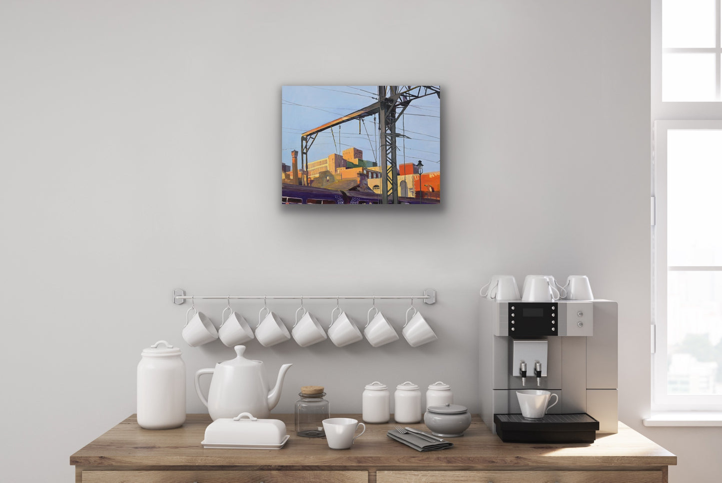 Coming into Central Train Station, Fine Art Canvas Print