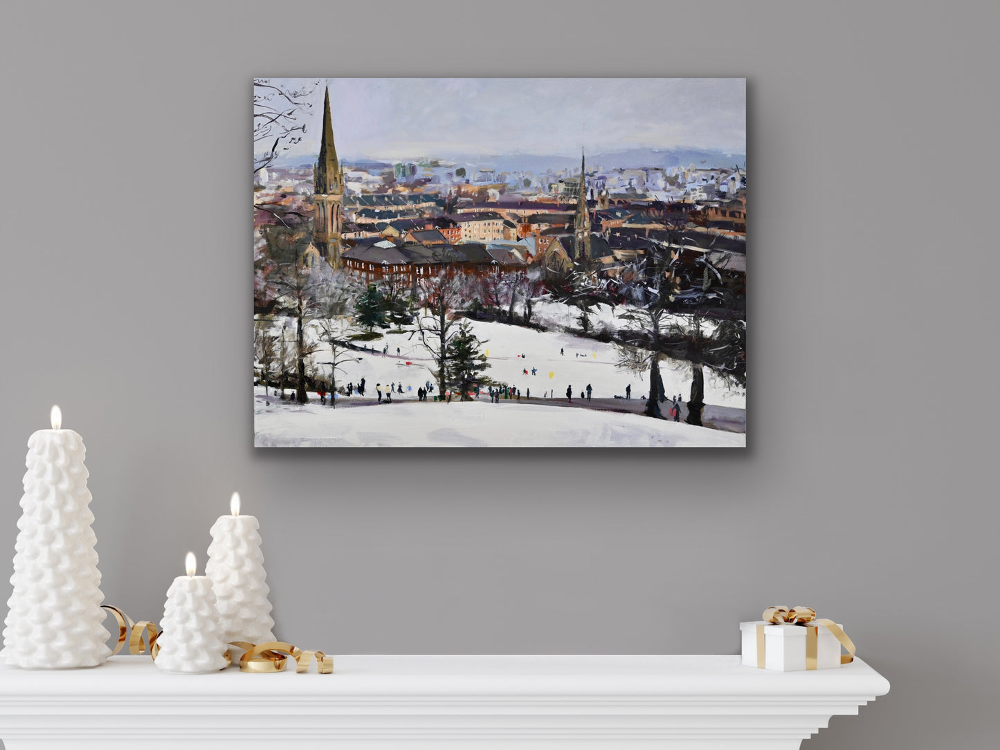 Queens Park In the Snow, Fine Art Canvas Print