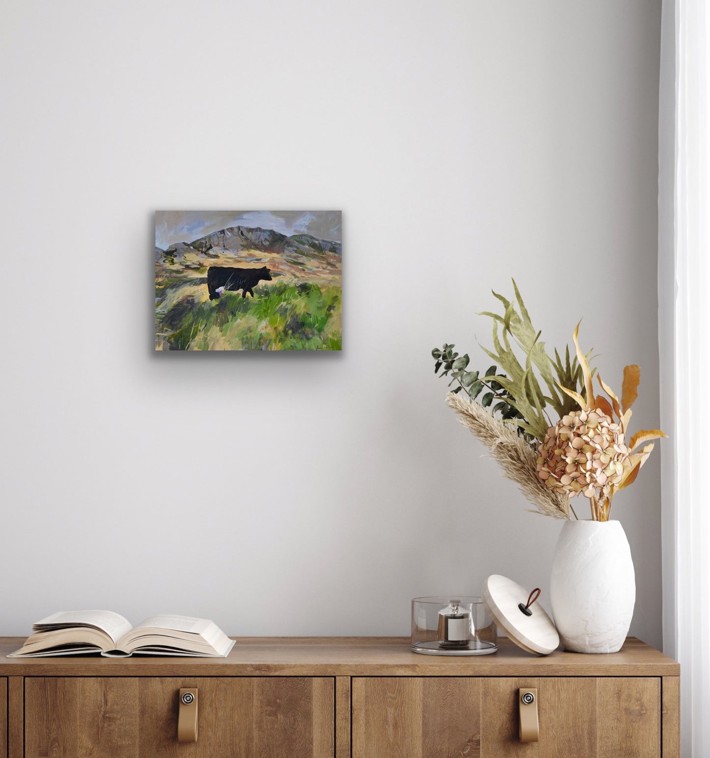 Colonsay Cow, Scottish Island, Fine Art Print on Canvas