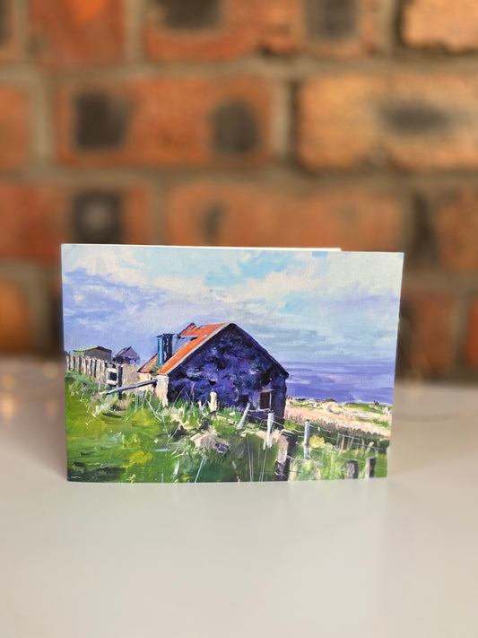 Tin Roof with the Best View on the Isle of Skye, Greeting Card