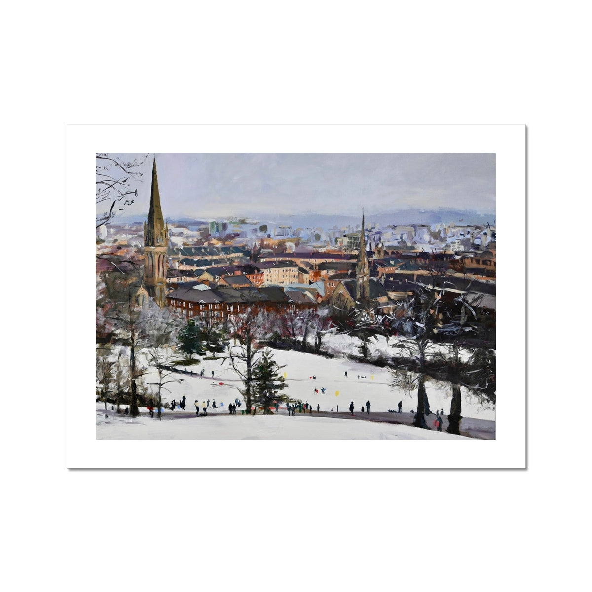 Queens Park In the Snow, Glasgow Park, Fine Art Print