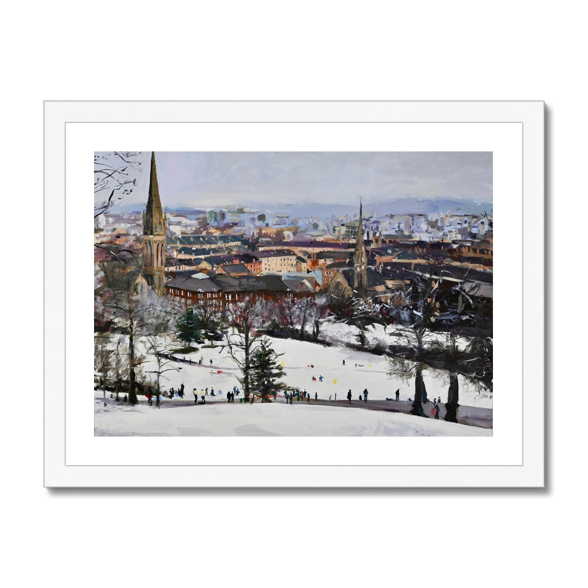 Queens Park In the Snow, Glasgow Park, Fine Art Print