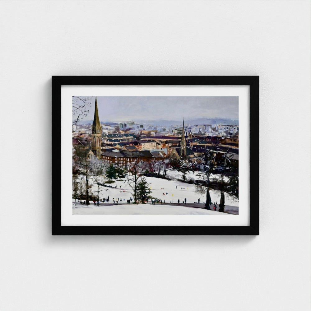 Queens Park In the Snow, Glasgow Park, Fine Art Print