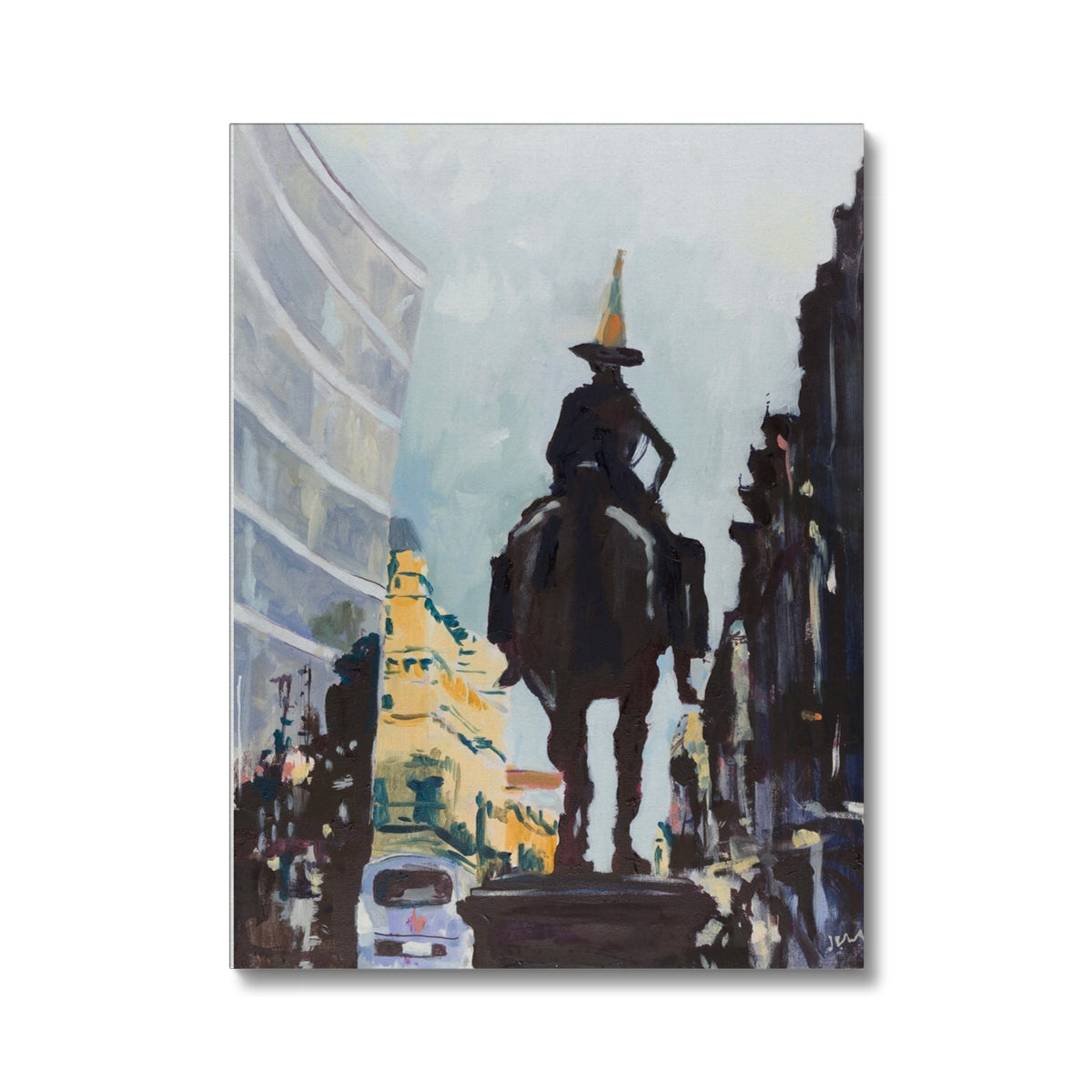 The Duke, Glasgow statue, Fine Art Canvas Print