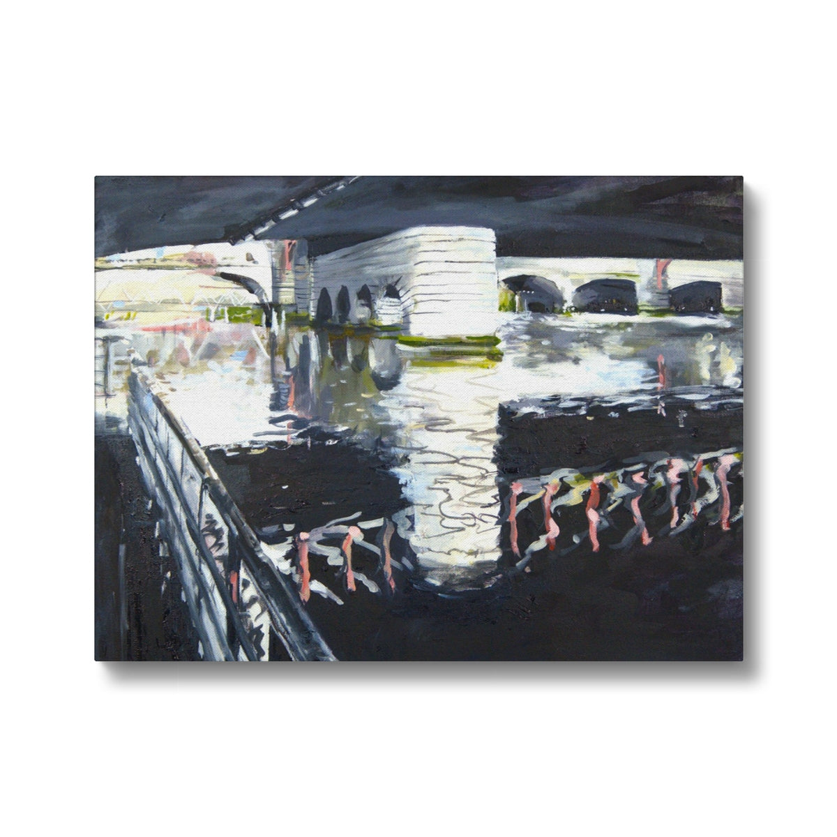 Under The Bridge, Fine Art Print on Canvas