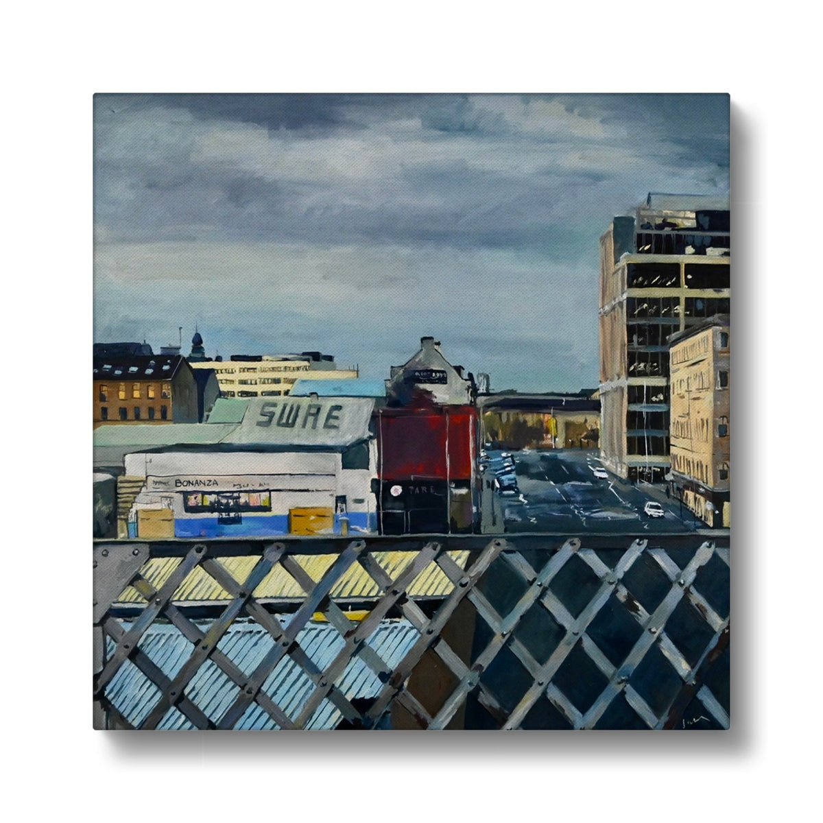 Tradeston, Railway Bridge, Fine Art Canvas Print