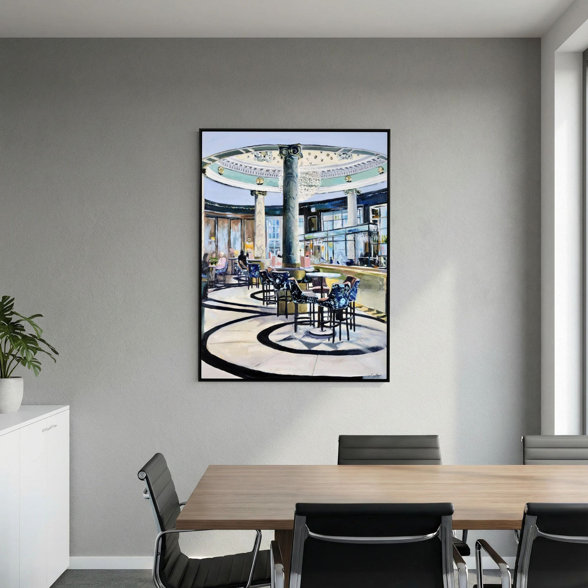 Champagne Bar, Glasgow Central, Fine Art Print on Canvas